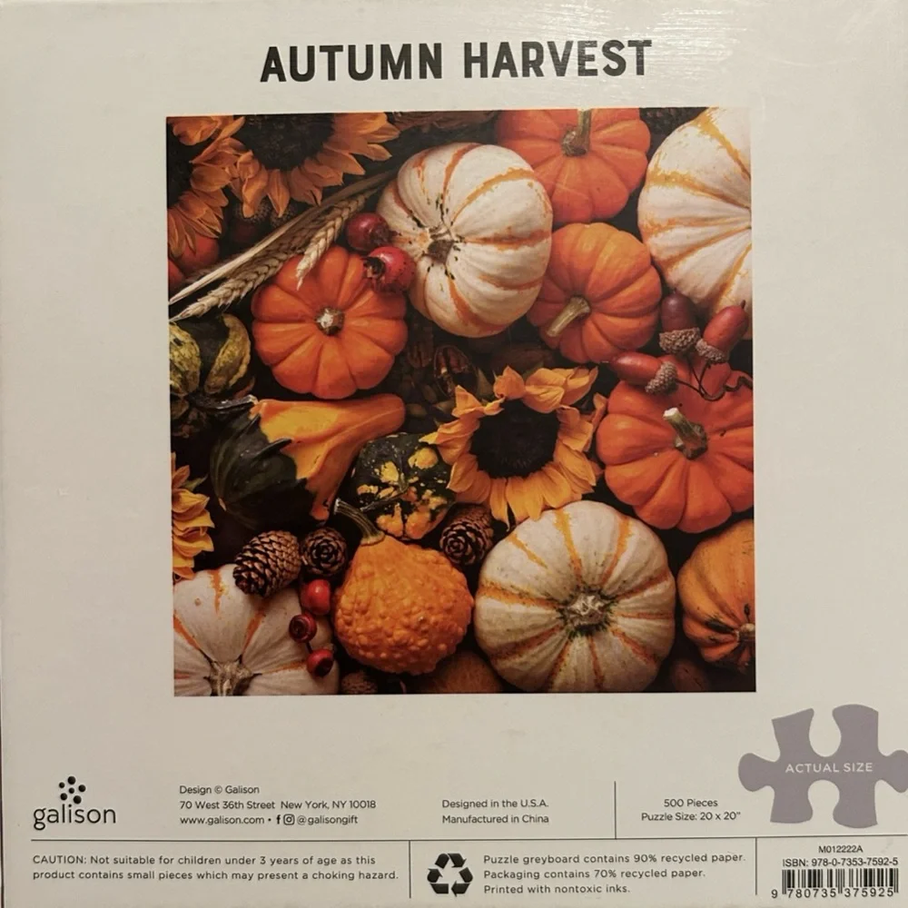 Autumn Harvest 500 Piece Puzzle - Picture 4 of 4